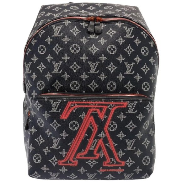 LOUIS VUITTON Monogram Ink Apollo Backpack Navy Red White - Picture 3 of 16
